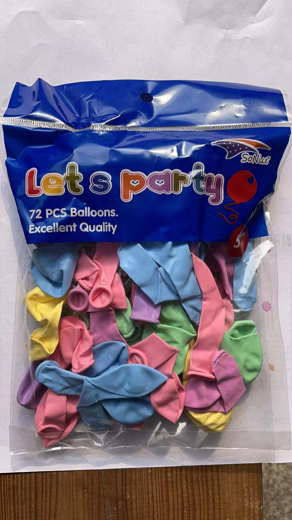 5" Latex Balloons 72pcs/bag | Pastel Mix