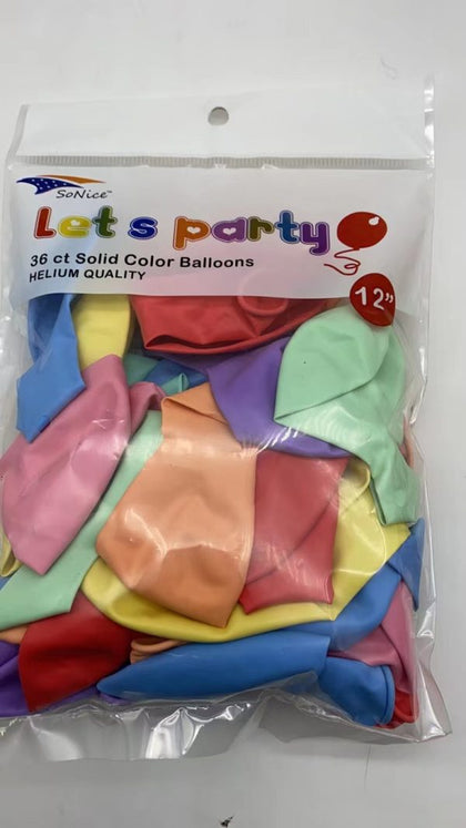 12″ Latex Balloons 36pcs/bag | Pastel Mix12″ Latex Balloons 36pcs/bag | Pastel Mix