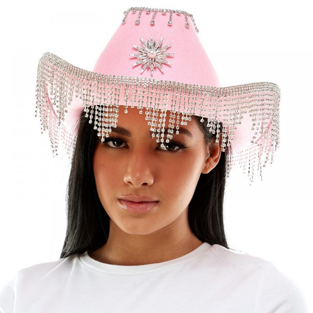 Pink Rhinestone Cowboy Hat