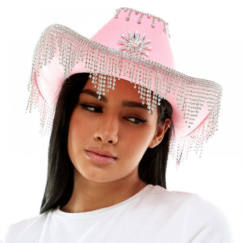 Pink Rhinestone Cowboy Hat