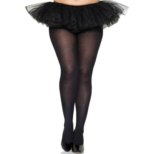 Plus Size Nylon Tights Black
