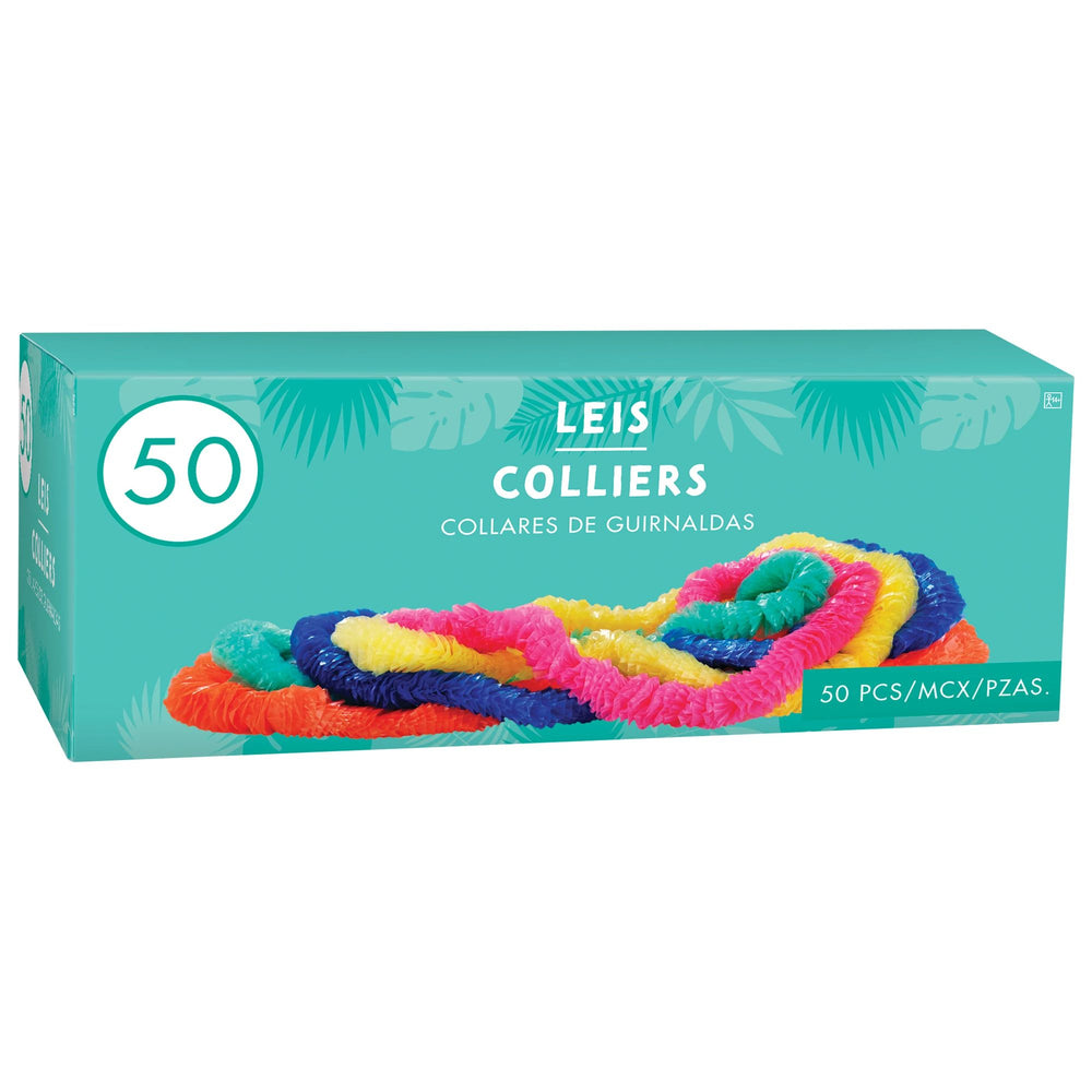 Boxed Polyester Lei Assortment 50ct
