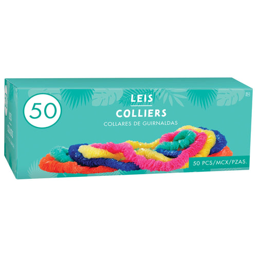 Boxed Polyester Lei Assortment 50ct