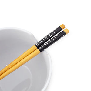vSANRIO HELLO KITTY PUMPKIN BOO 20-OUNCE CERAMIC RAMEN BOWL AND CHOPSTICK SET