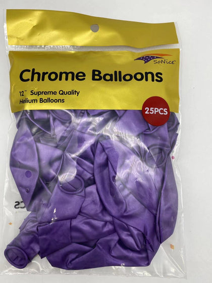 12″ Chrome balloons, 25 PCS