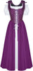 Brocade Corset Bodice Overdress & Shirt | Purple