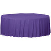 Purple Round Plastic Table Cover | Solids