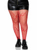 Red Flame Fishnets | Plus Size