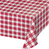 Paper Red Gingham Table Cover