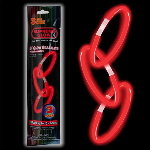 Supreme Glow 8in Glow Bracelets 3ct