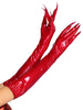red vinyl gloves