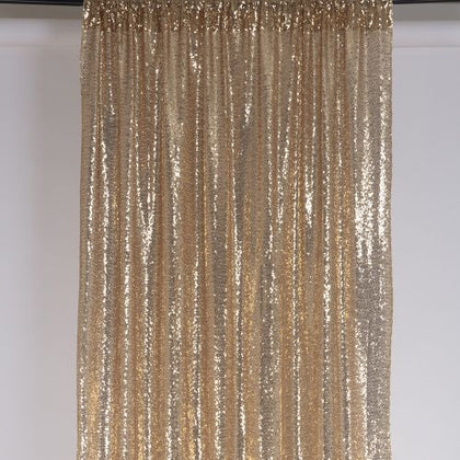 Sequin Backdrop Curtain Black 5'wx10'h