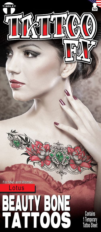Lotus Chest Tattoos | Tinsley Transfers