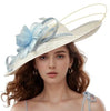 White Floral Wide-Brim Fascinator