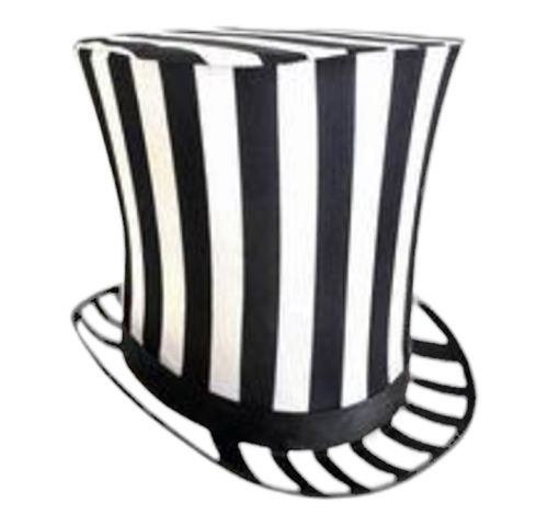 Adult Black And White Striped Huge Top Hat