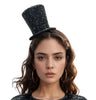 Black Rhinestone Mini-Hat Headband