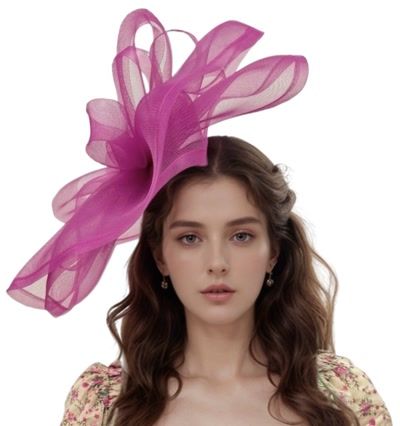 Oversized Hot Pink Statement Fascinator with Bow