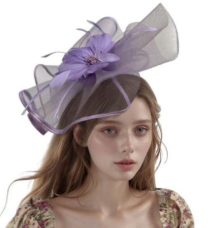 Purple Floral Fascinator