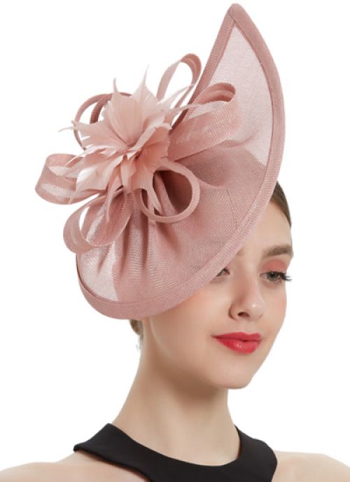Blush Pink Floral Fascinator