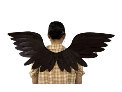 Faux Leather Black Raven Wings