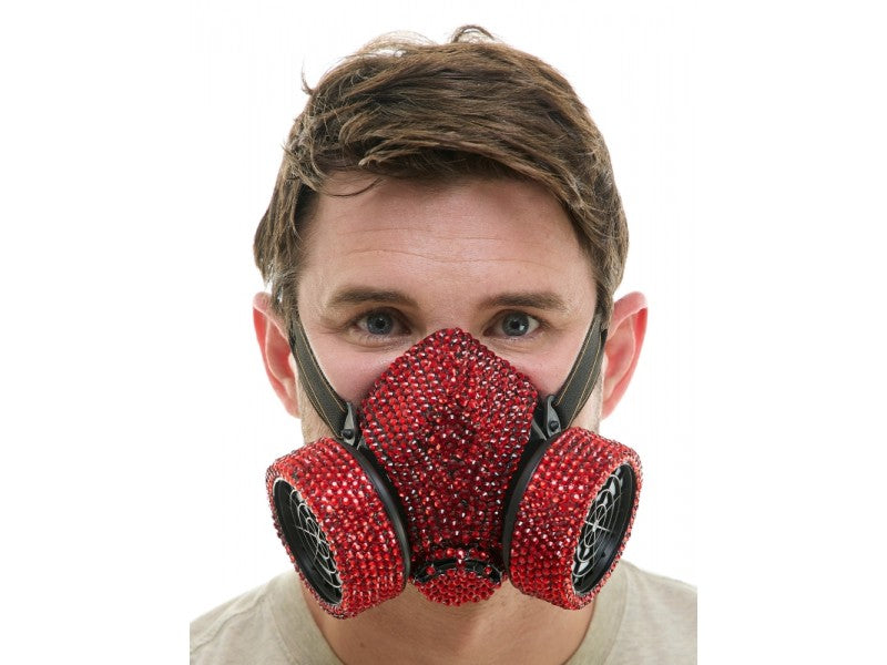Rhinestone Gas Mask | Red