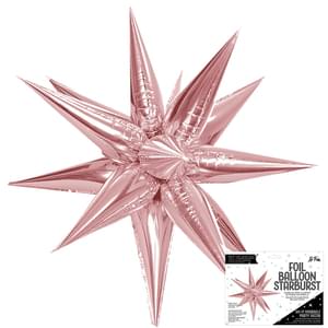 rose gold star burst balloon