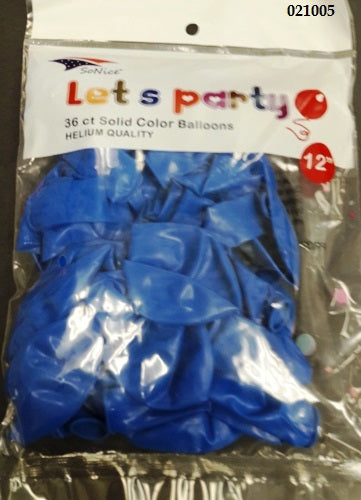 12″ Latex Balloons 36pcs/bag | Royal Blue