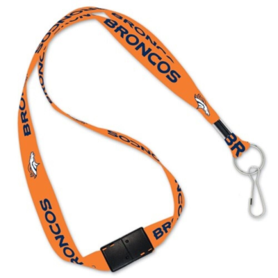 Denver Broncos Breakaway Lanyard Keychain