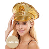 Light Up Gold Sequin Captains Hat