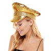 Light Up Gold Sequin Captains Hat