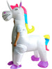 Adult's 4 Legged White Unicorn Inflatable Costume
