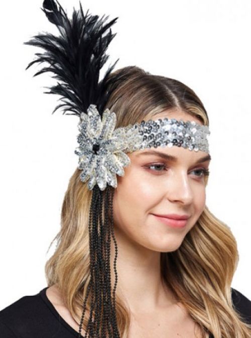 Silver Flapper Headband
