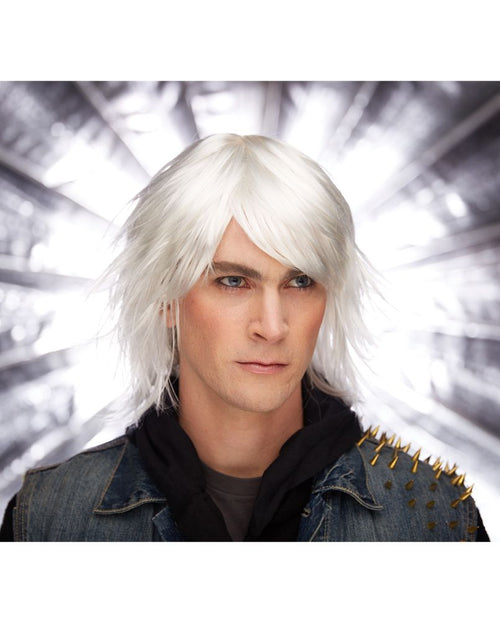 white Layered flip look wig