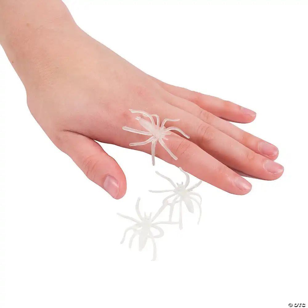 Bulk Glow-in-the-Dark Plastic Spider Rings 144ct
