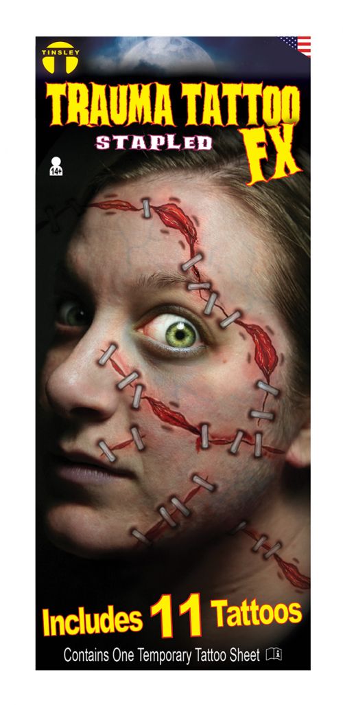 Trauma Stapled | Temporary Tattoos