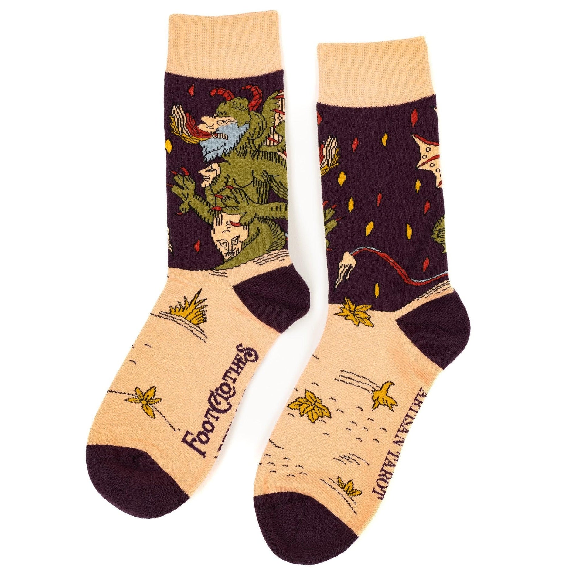 The Devil Vieville Tarot Sock FootClothes x Artisan Tarot