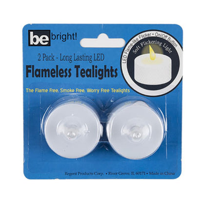 TEALIGHT LED 2PK WHITE