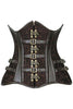 Top Drawer CURVY Brown Brocade Steampunk Steel Double Boned Under Bust Corset