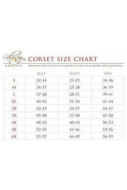 Top Drawer Faux Leather & Gold Brocade Steel Boned Under Bust Corset