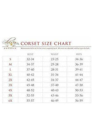 Top Drawer Faux Leather & Gold Brocade Steel Boned Under Bust Corset