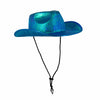 METALLIC COWBOY HAT WITH TIE-UP STRING | Turquoise
