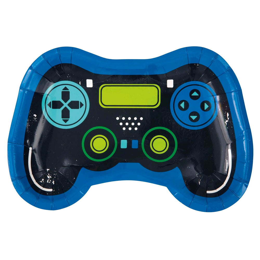 Gamer Birthday Controller Shaped 9.25" Plates  8ct