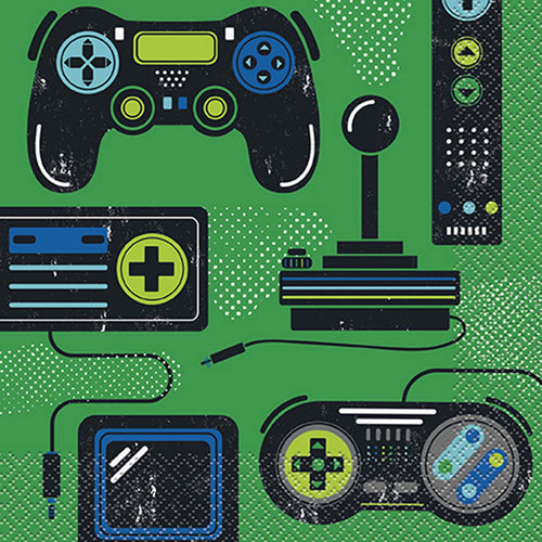 Gamer Birthday Luncheon Napkins  16ct