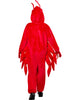 Red lobster costume on a white background