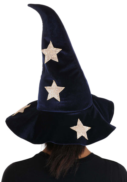 Velvet Stars Costume Witch Hat