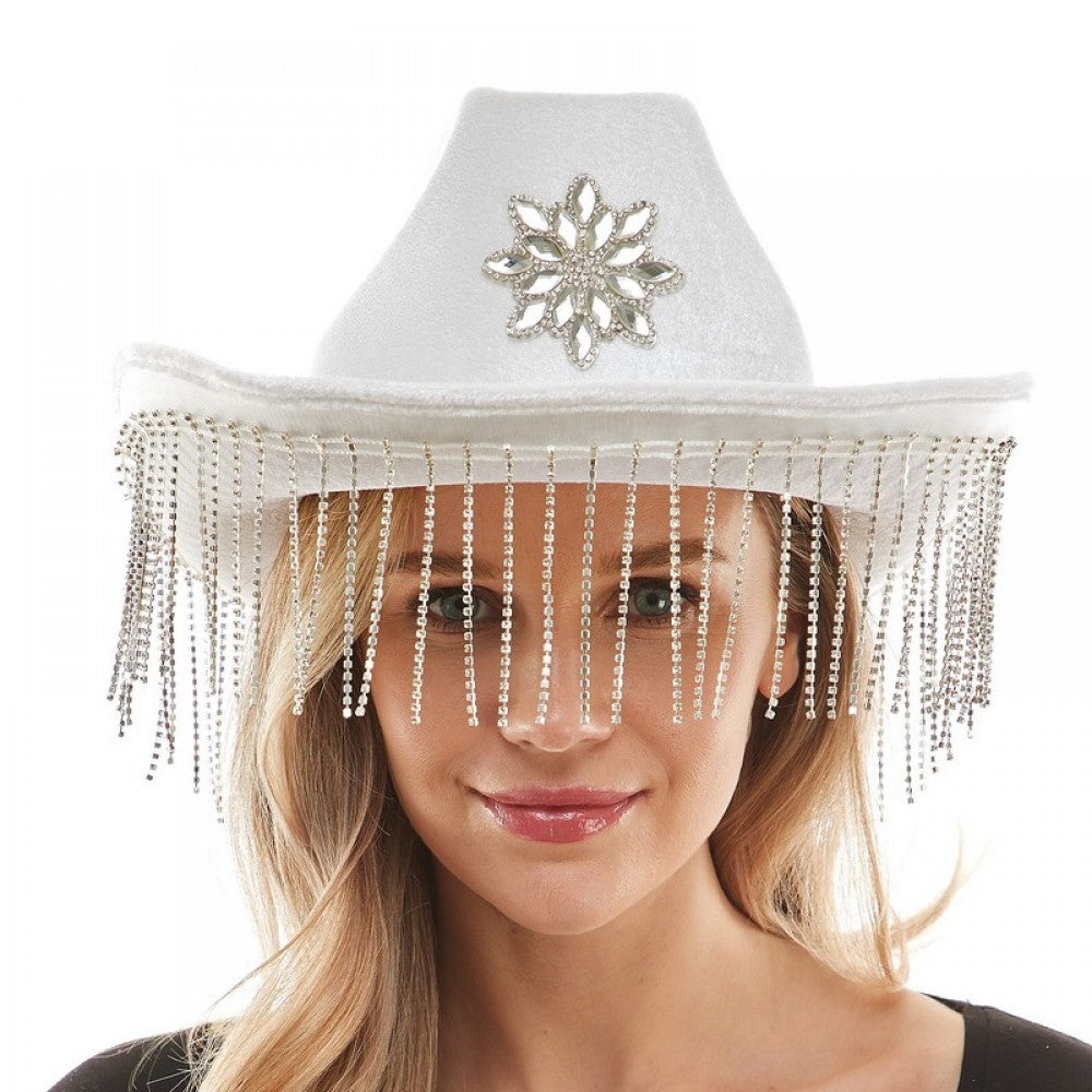 Rhinestone Cowboy Hat | White