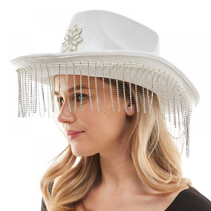 Rhinestone Cowboy Hat | White