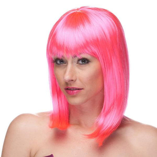 bob with bangs pink