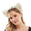 White Cat Ears Headband