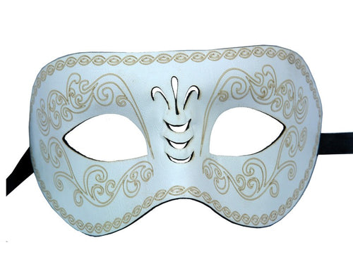 Faux Leather Cut Eye Mask | White